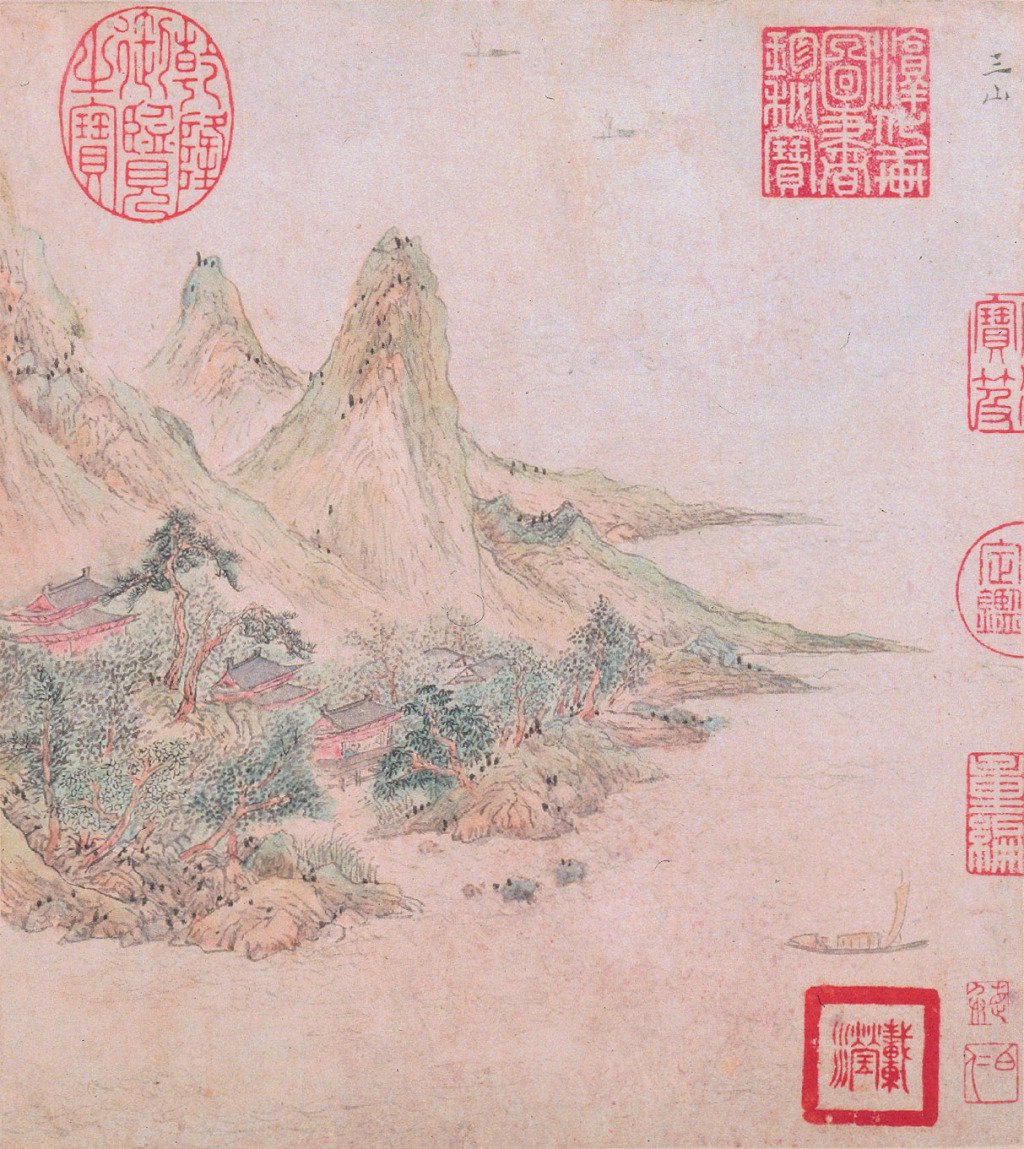 明 文伯仁《三山》